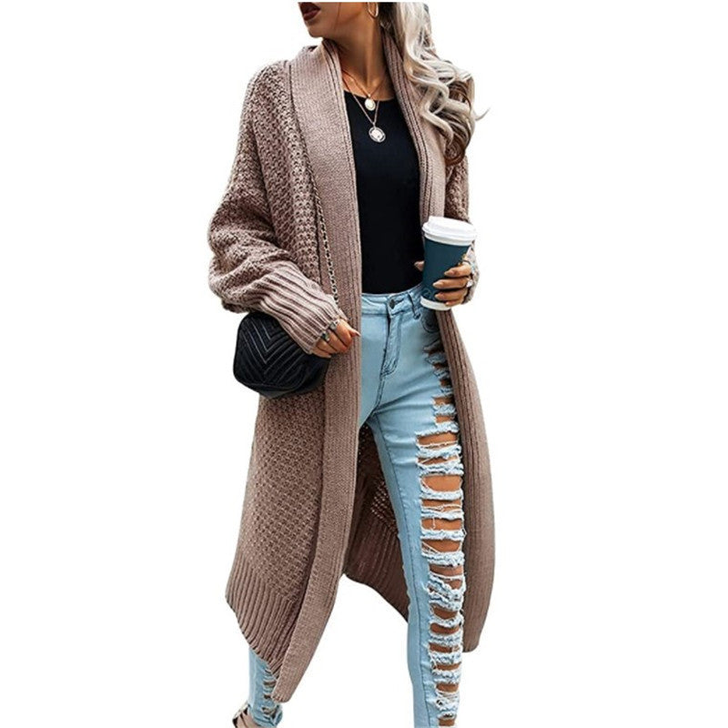 Dames Gebreide Vest Lange Elegante Trendy Trui