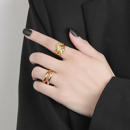 Dames Geometrische Open Ring Minimalistisch Zilver - Mode Vibes
