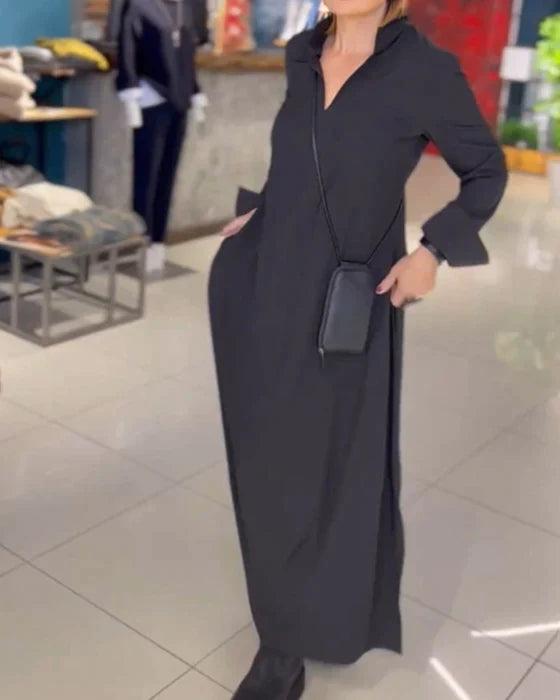 Elegante Lange Jurk Comfortabel Zomerjurk voor Vrouw