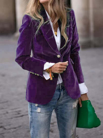 Dames Blazer Fluwelen Trendy Look