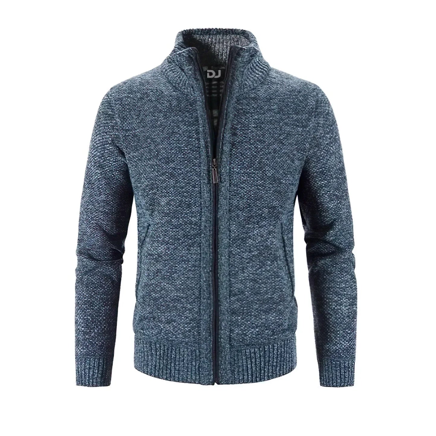 Heren Grofgebreid Vest met Rits