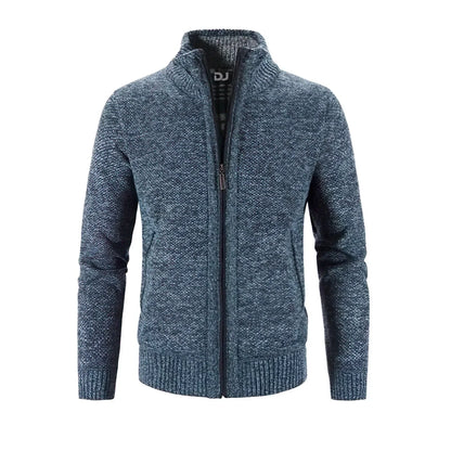 Heren Grofgebreid Vest met Rits