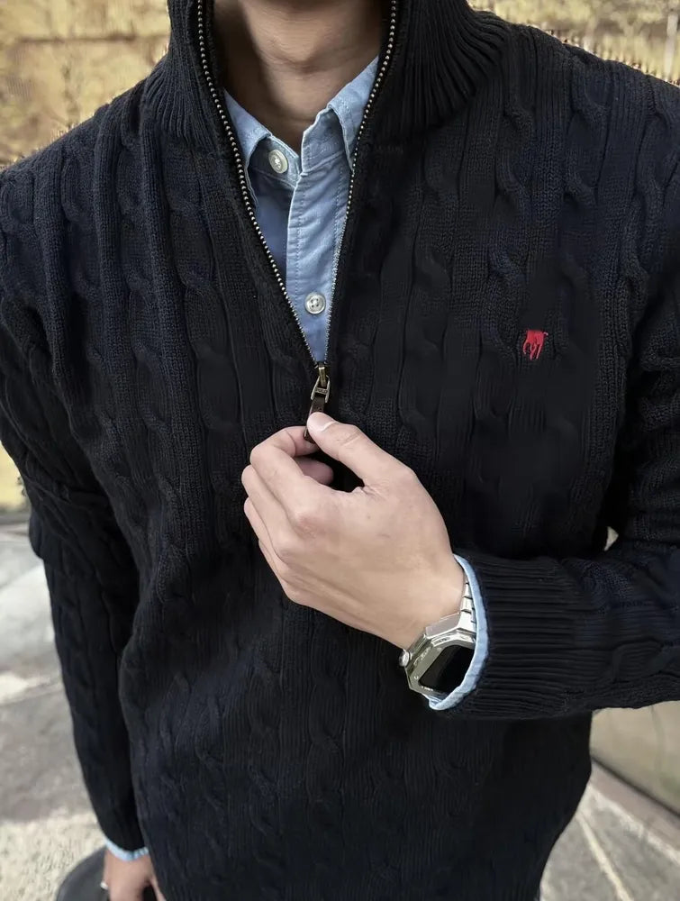 Lionello | Maglione elegante con mezza zip