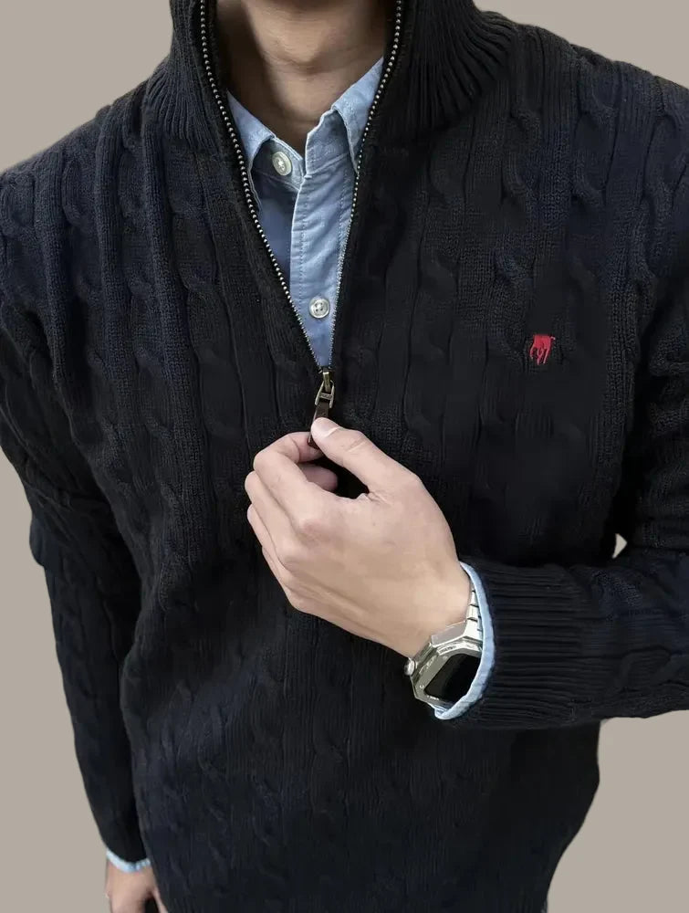 Lionello | Maglione elegante con mezza zip