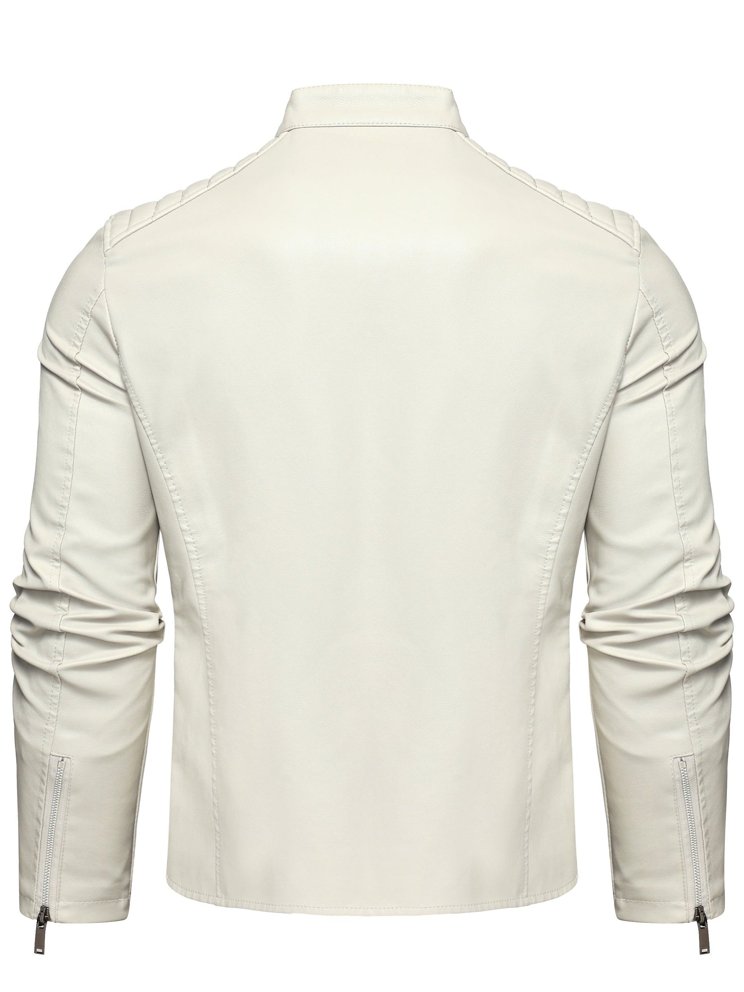 Gaspare | Elegante giacca di pelle con cerniera