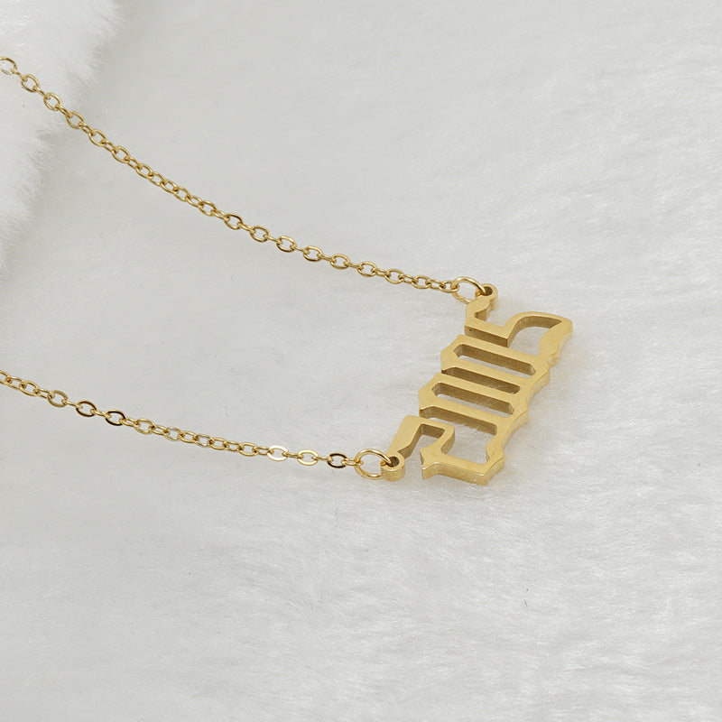 Gouden Ketting voor Dames 18K RVS Met Jaarsteen Lammy