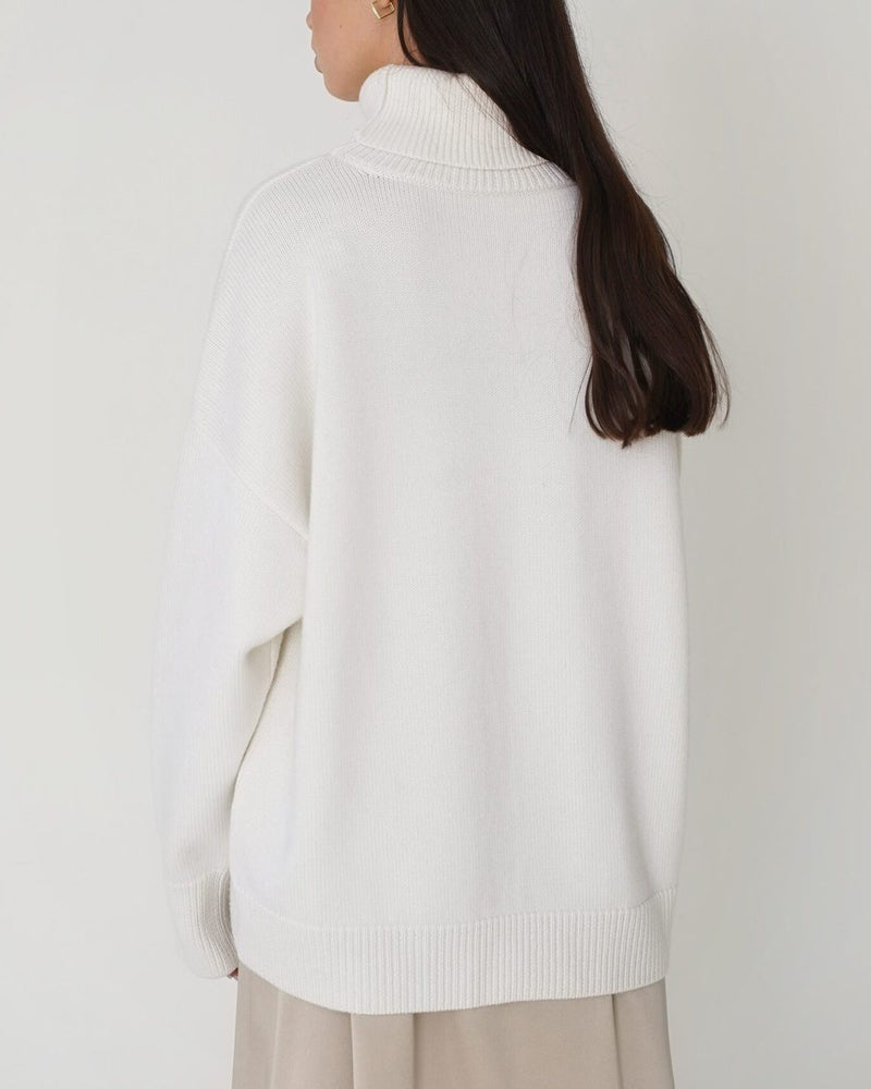 Elegante Oversized Dames Coltrui van Katoen – Perfect voor Casual Dagen