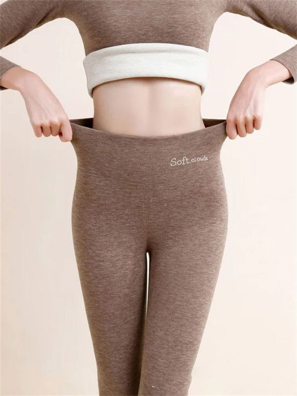 Dames High Waist Legging Fleece Voering Zacht en Comfortabel