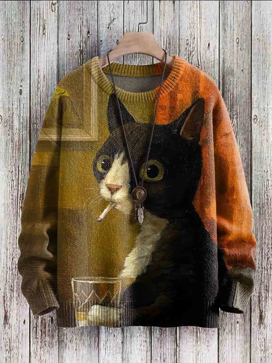 Katten Sweater voor Vrouwen met Leuke Print