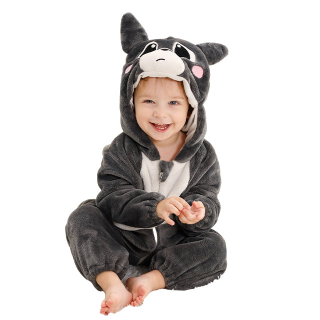 Baby Onesie met Capuchon Zachte Warmte voor Winter