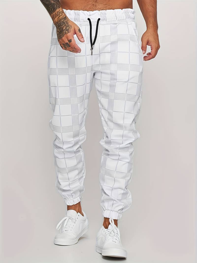 Comfortabele Heren Joggingbroek met Ruitpatroon – Voor Elke Dag