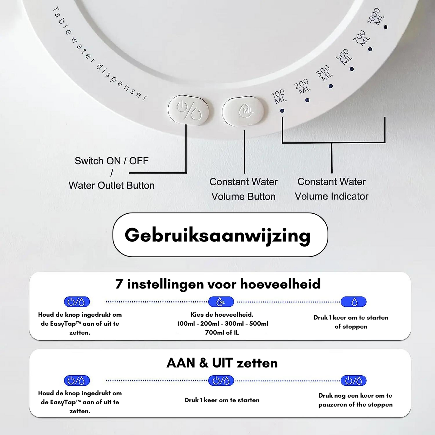HydraTap Waterfles voor Bed met Drinkbekertje
