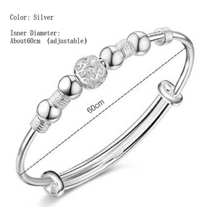 Zilveren Armband met Gelukskralen en Charms