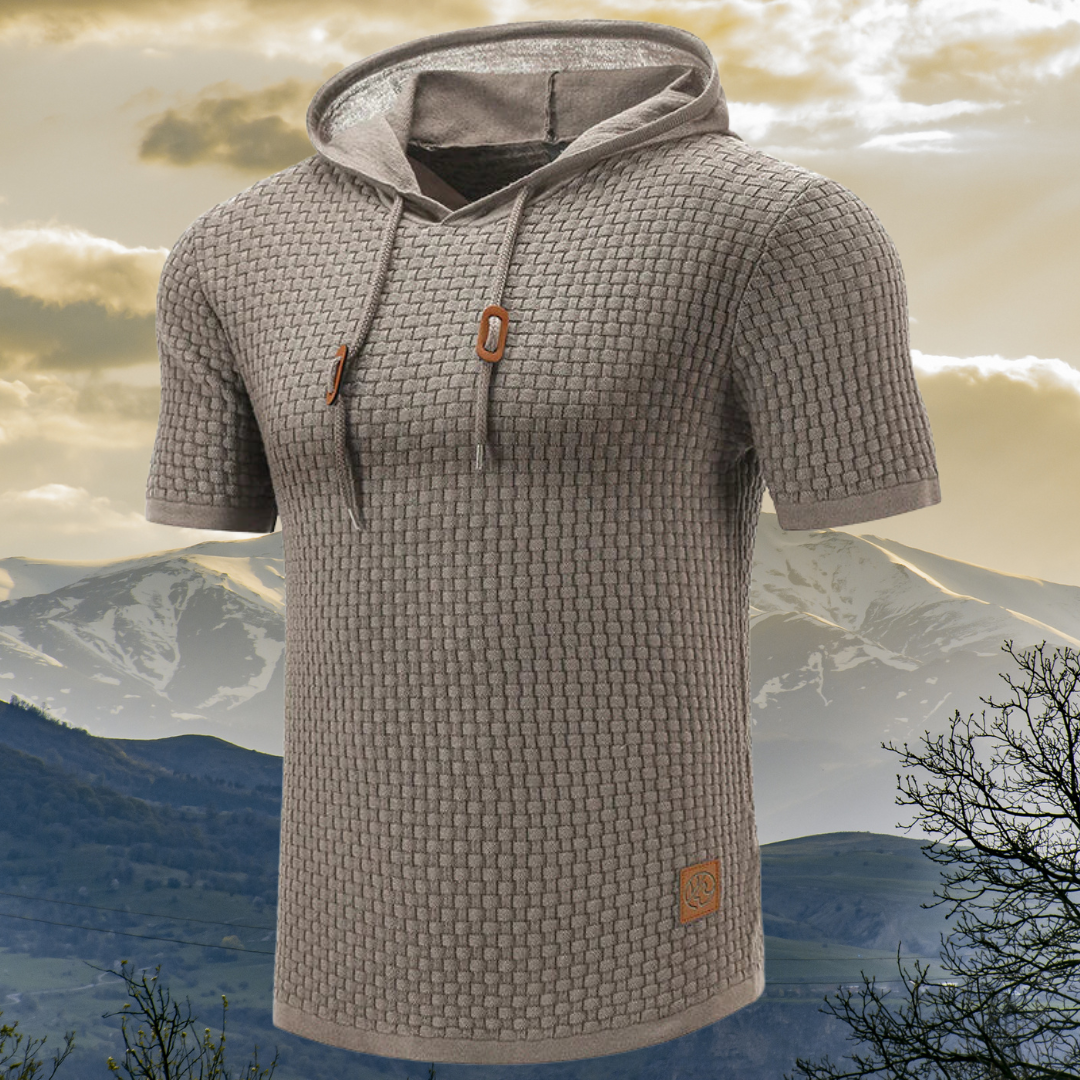 Manor - Korte Mouwen Sweatshirt met Capuchon