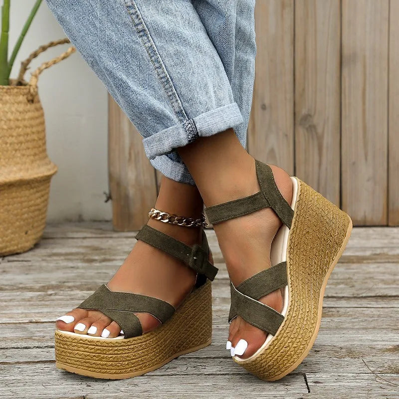 Sandalen met Sleehak Modieus voor Vrouw