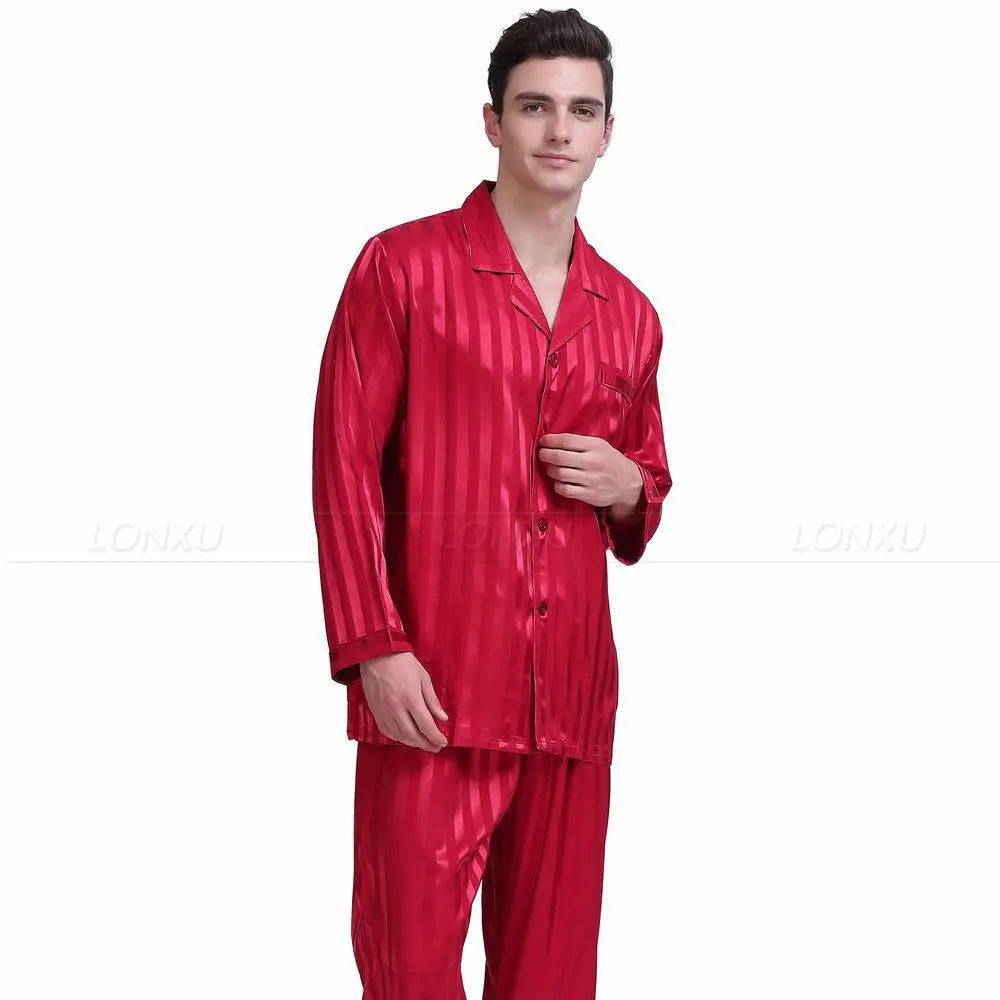 Luxury Pyjama voor Heren | Strakke Zijden Lounge Set