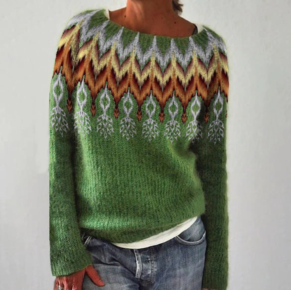 Retro Dames Trui Gebralloon Stijl
