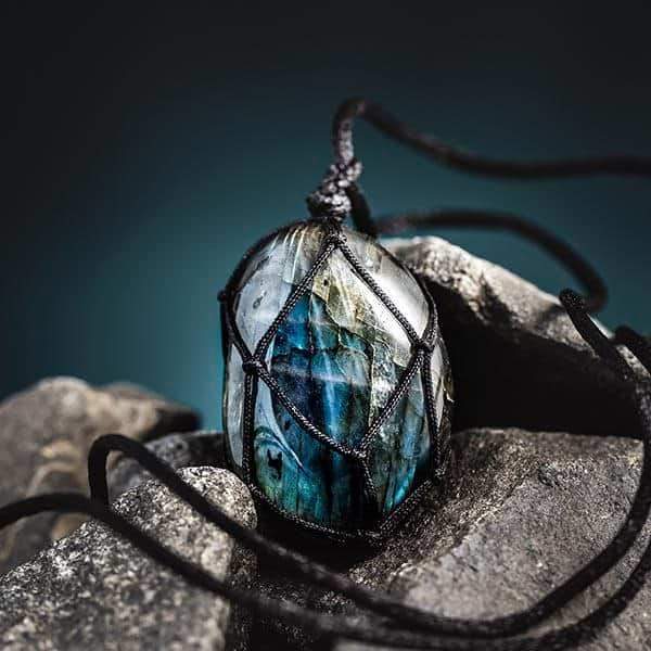Labradoriet Ketting Drakenhart Edelsteen Sieraden - Mode Vibes