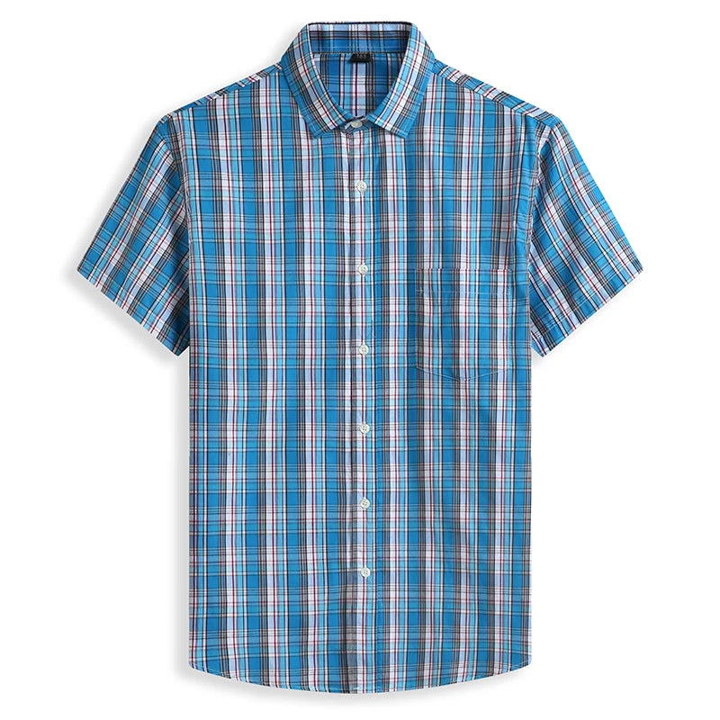 Plus Size Overhemd Katoen Trendy Voor Mannen