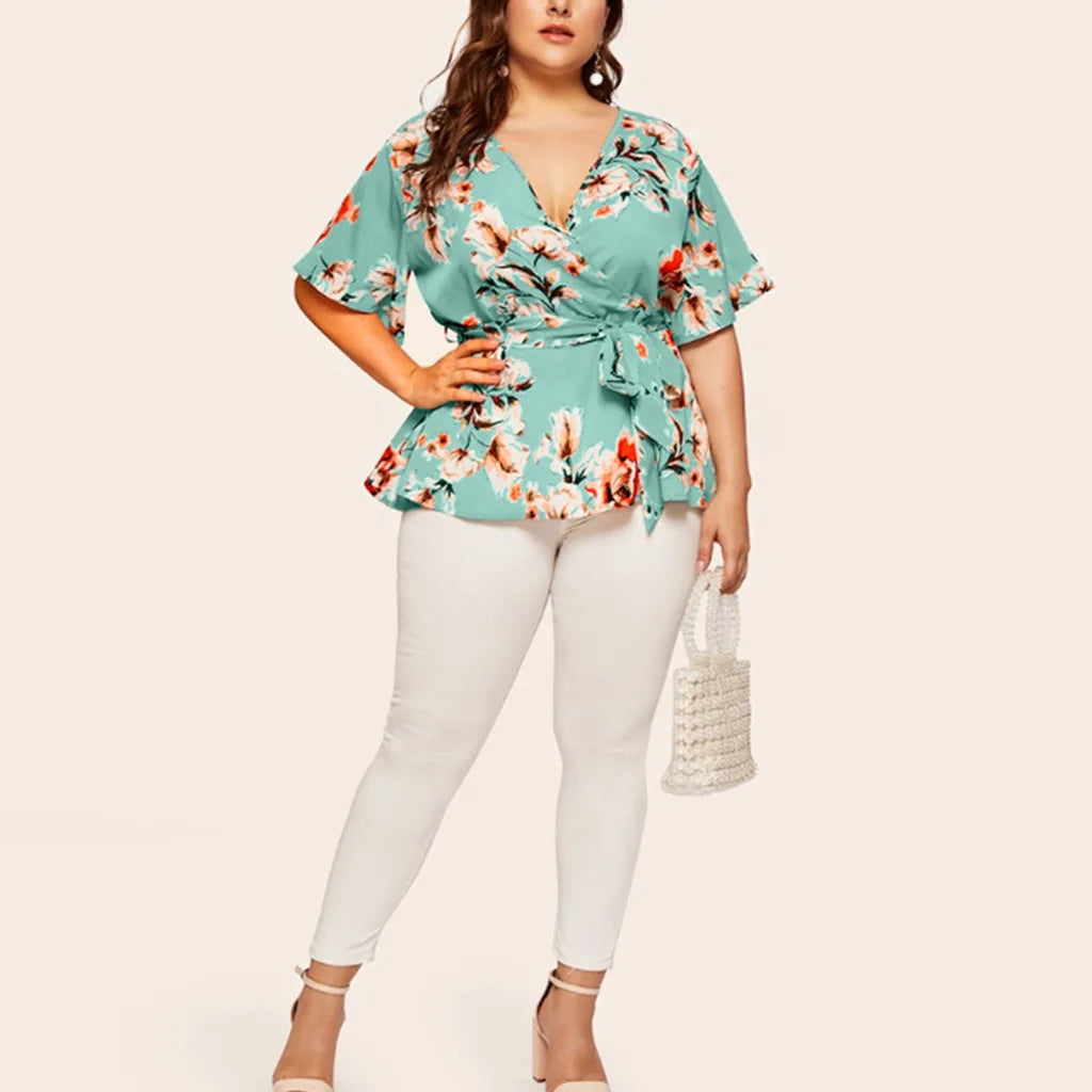 Plus-Size Top Fenna Vrouwelijk Kleurrijk & Veelzijdig
