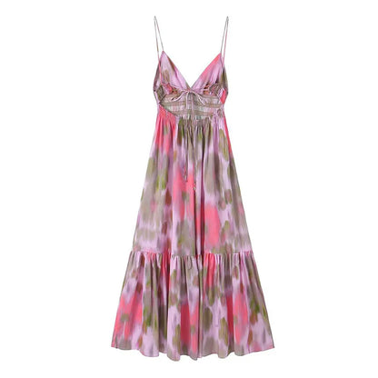 Maxi Jurk Vintage Stijl Lange Zomerjurk voor Vrouw