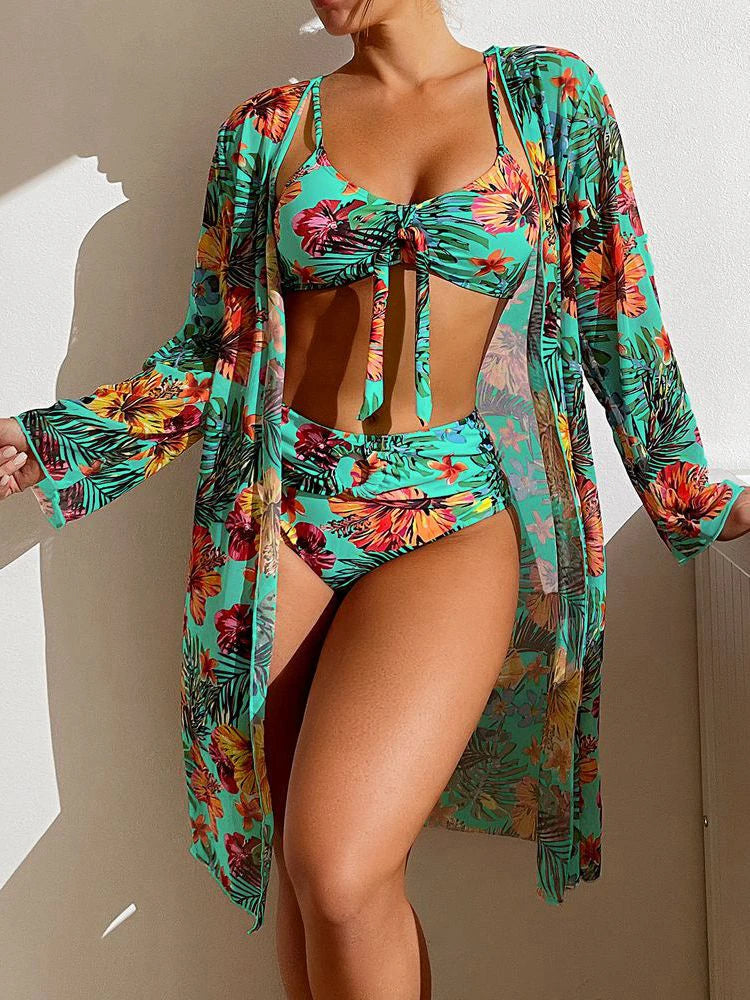 Fleurige Trendy Bikini Set voor Vrouw