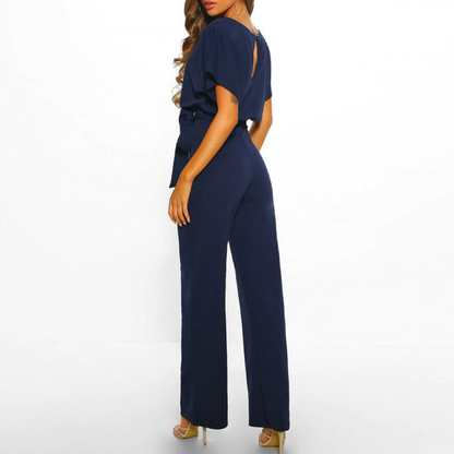 Jumpsuit voor Vrouwen Elegante Avondjurk Zwarte Katoen