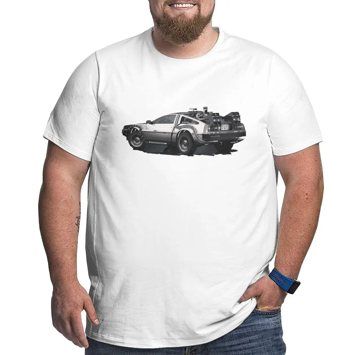 Delorean T-Shirt Back to the Future Klassiek voor Dames en Heren