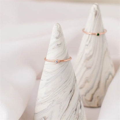 Geboortesteen Ring Zirkonia Celestia