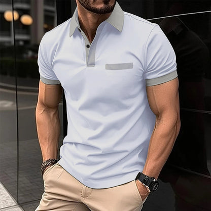 Plus Size Polo Shirt Gestreept Stijlvol voor Mannen