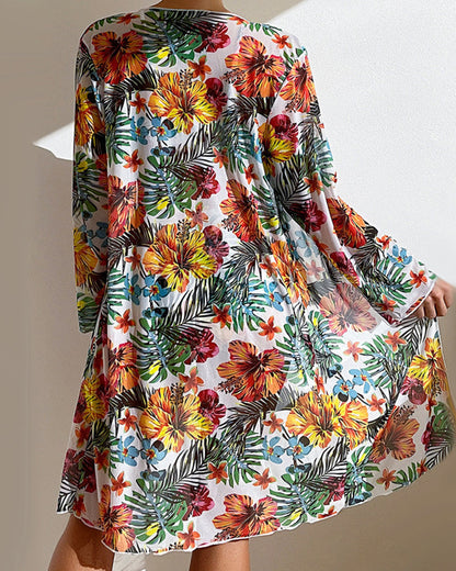 Dames Bikini met Rokje en Bloemenprint