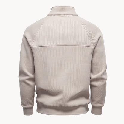 Heren Quarter-Zip Trui van Katoenmix