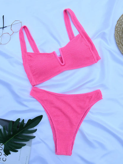 Haven Bikini Geribbeld Stijlvol Zwart