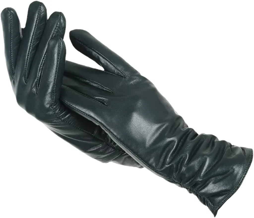 Leren Dames Handschoenen Klassiek Zwart Luxe Leer