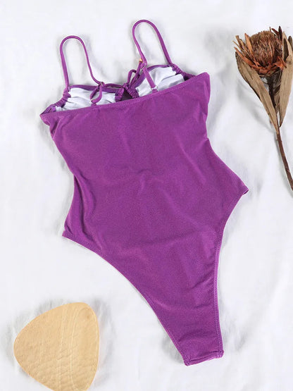Trendy Badpak Effen Stof voor Vrouw