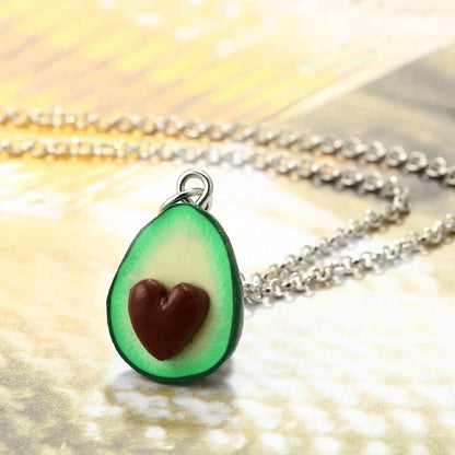 Avocadoketting Hartvormig Vriendenketting Uniek Zilver