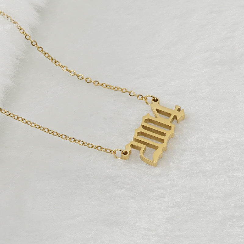 Gouden Ketting voor Dames 18K RVS Met Jaarsteen Lammy