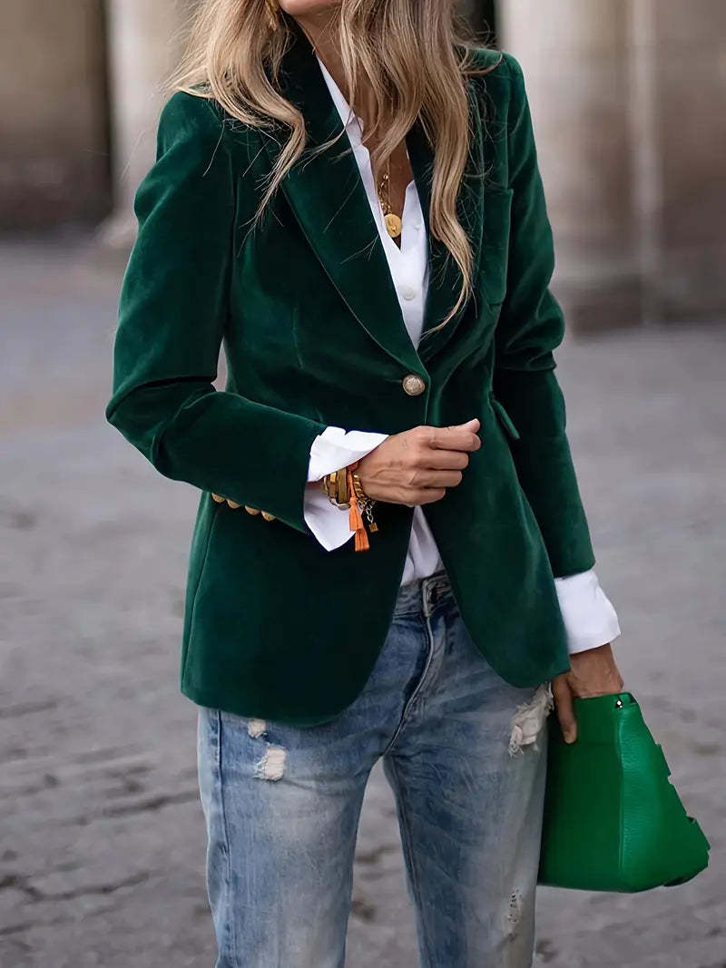 Dames Blazer Fluwelen Trendy Look