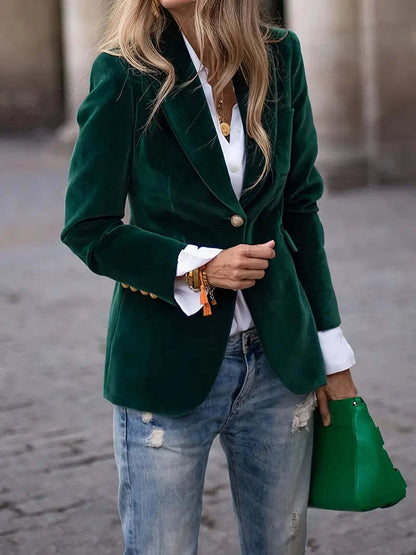 Dames Blazer Fluwelen Trendy Look
