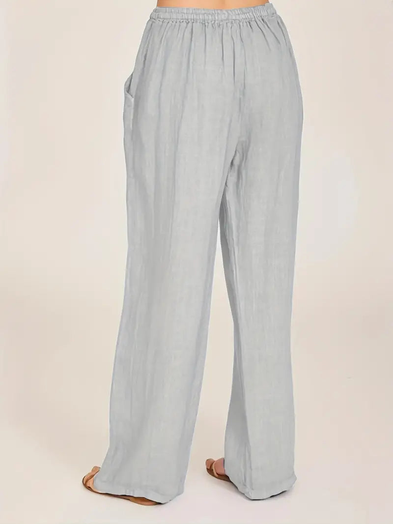 Dames Linnen Broek Zomerse Losse Fit
