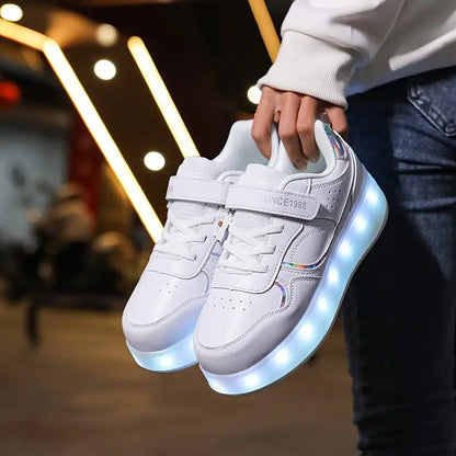 Sneakers met Wieltjes Lichtgevende Zolen voor Kinderen