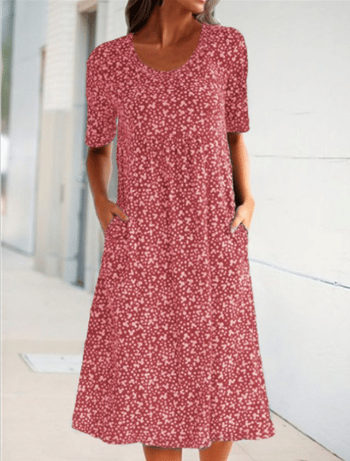 Zomerjurk Bloemenprint Lichte Jurk Vrouw