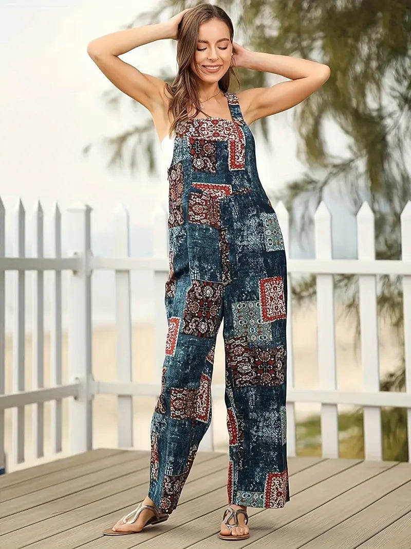 Vrouwen Jumpsuit Bloemenprint Zomer Jurk
