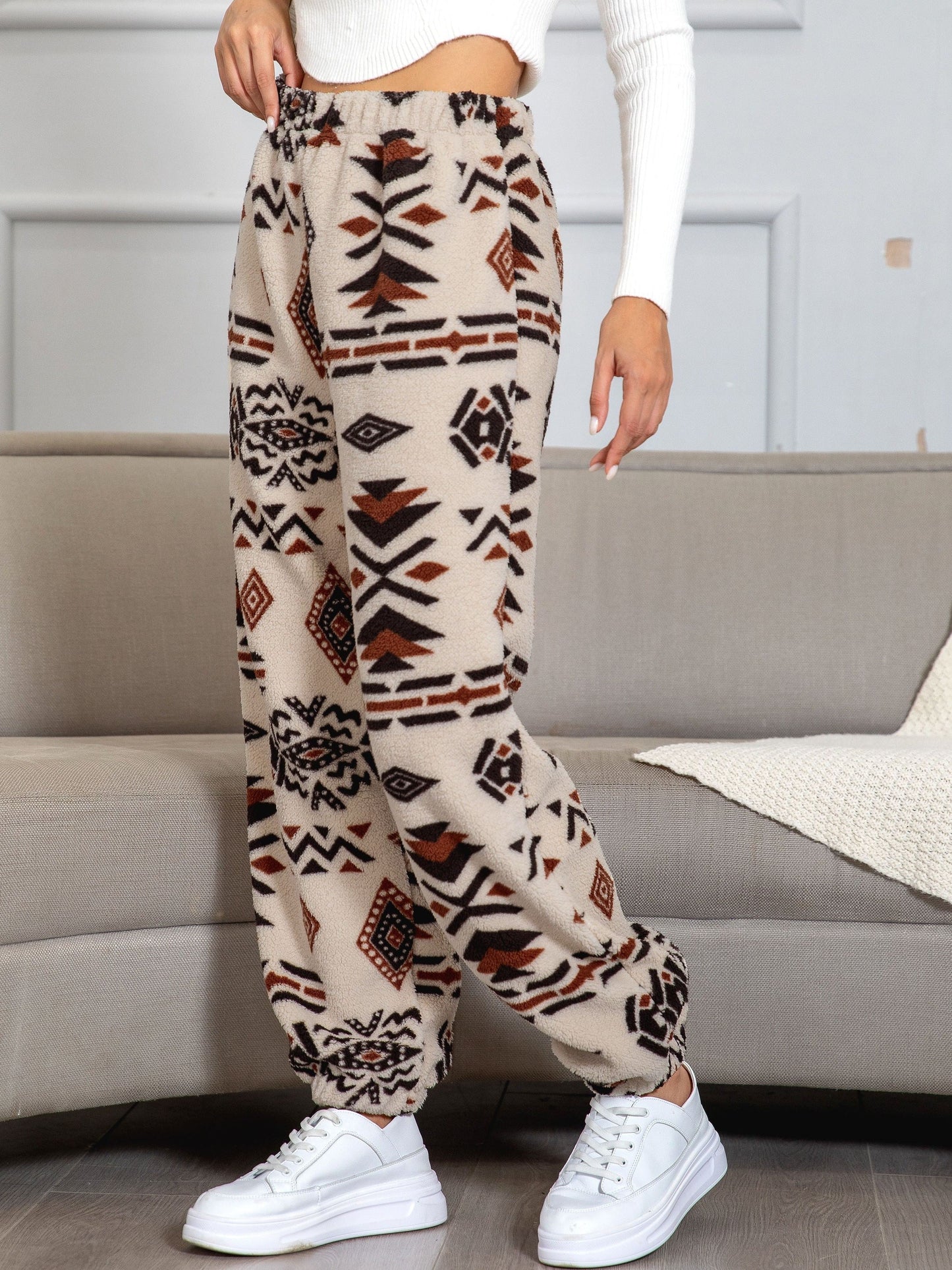 Warme Sweatbroek Azteekse Print Dames