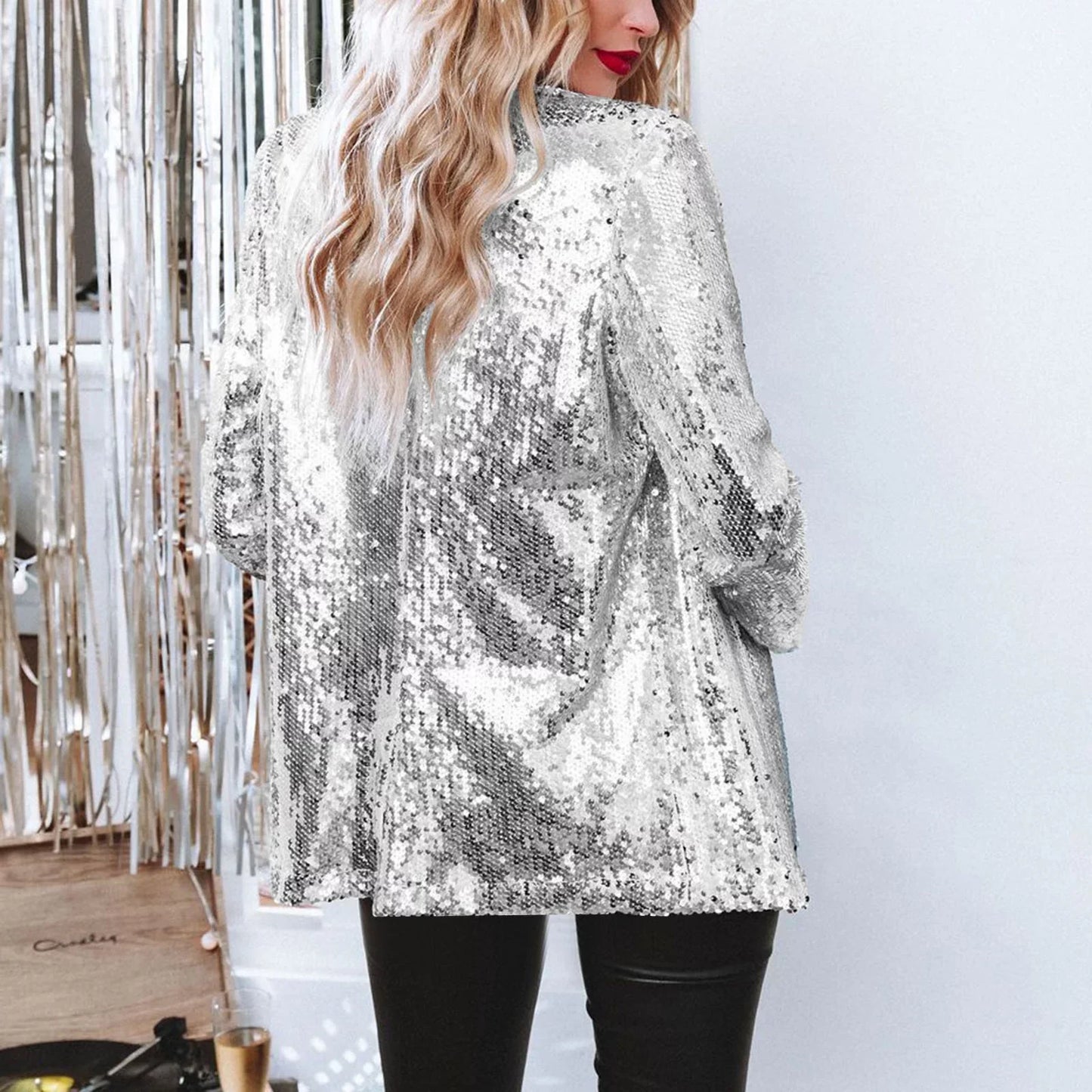 Glitter Blazer PaillettenJasje Feestelijk Dames