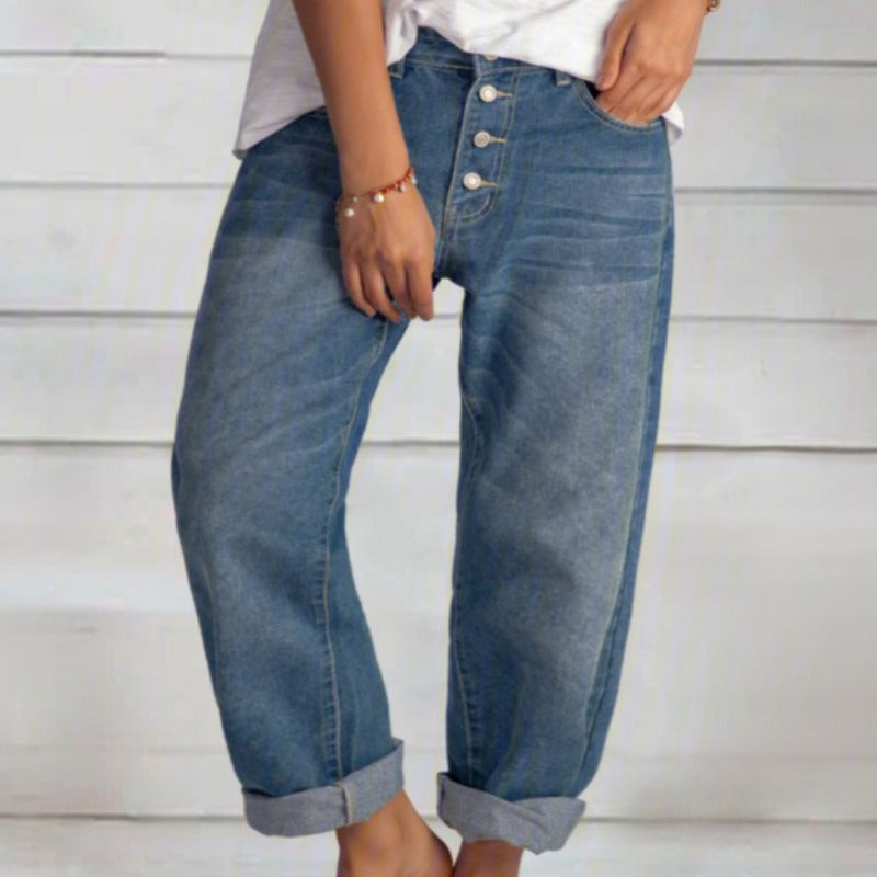 Dames High-Waist Boyfriend Jeans Maribel