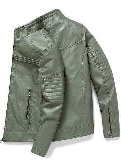 Icaro | Confortevole giacca in pelle con collo alto