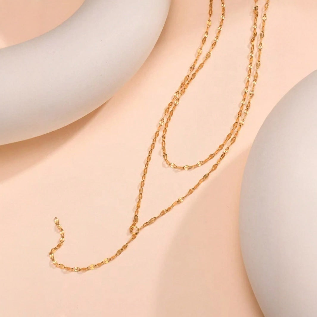 Gouden Y-Vorm Ketting voor Dames met Fijne Schakels en Subtiel Detail