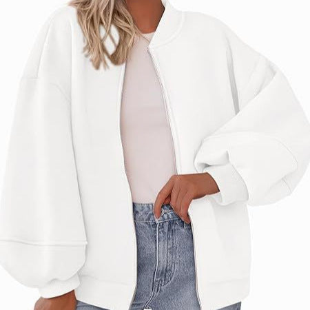 Dames Bomberjack Oversized Sportief met Rits