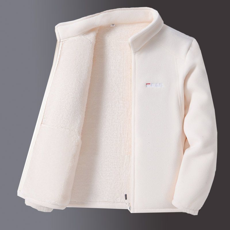 Dames Fleece Jas Warm en Zacht met Rits en Opstaande Kraag